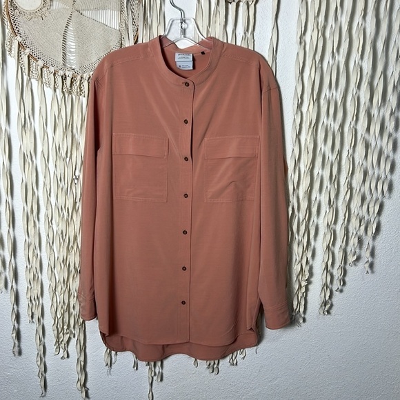 Prana Railay Button Down Long Sleeve Tunic Top Relaxed Fit M - Picture 7 of 15